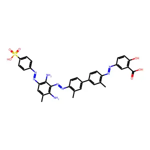 5-((4'-((2,6-Diamino-3-methyl-5-((4-sulfophenyl)diazenyl)phenyl)diazenyl)-3,3'-dimethyl[biphenyl]-4-yl)diazenyl)-2-hydroxybenzoic acid structure