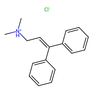 (3,3-Diphenylprop-2-en-1-yl)dimethylamine hydrochloride structure