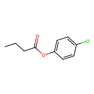 Butyric acid, p-chlorophenyl ester structure