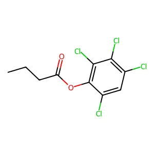 Butyric acid, 2,3,4,6-tetrachlorophenyl ester structure