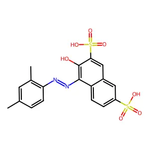 4-(2-(2,4-Dimethylphenyl)diazenyl)-3-hydroxy-2,7-naphthalenedisulfonic acid structure
