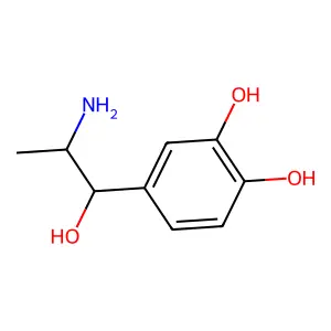 1,2-Benzenediol, 4-[(1R,2S)-2-amino-1-hydroxypropyl]-, rel- structure
