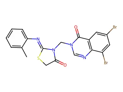 C19H14Br2N4O2S structure