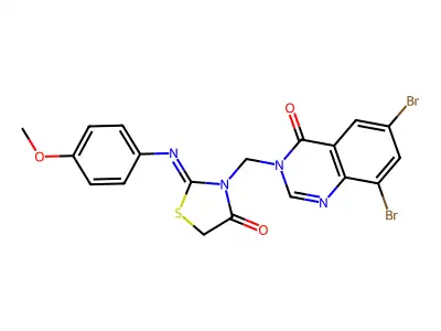 C19H14Br2N4O3S structure