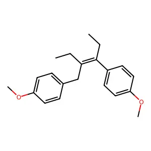 1,2-Diethyl-1,3-bis(4-methoxyphenyl)-1-propene structure