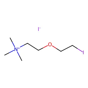Ammonium, (2-(2-iodoethoxy)ethyl)trimethyl-, iodide structure
