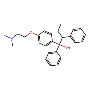 alpha-(4-(2-(Dimethylamino)ethoxy)phenyl)-beta-ethyl-alpha-phenylbenzeneethanol structure