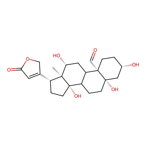 3,5,12,14-Tetrahydroxy-19-oxocard-20(22)-enolide structure
