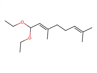(2E)-1,1-diethoxy-3,7-dimethylocta-2,6-diene structure