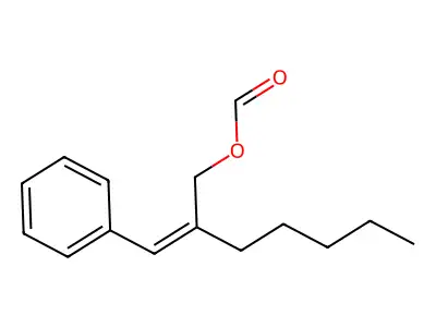 2-Benzylideneheptyl formate structure