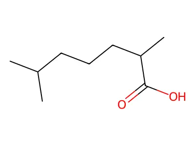 2,6-Dimethylheptanoic acid structure