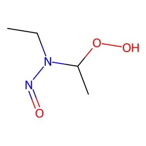 N-Ethyl-N-(alpha-hydroperoxyethyl)nitrosamine structure