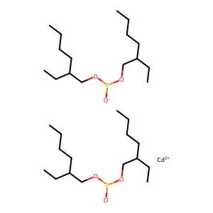 phosphorous acid, bis(2-ethylhexyl) ester, cadmium salt structure