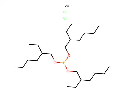 Zinc chloride--tris(2-ethylhexyl) phosphite (1/2/1) structure