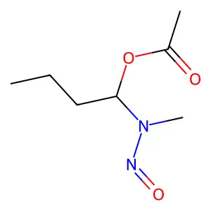 Acetic acid, 1-(methylnitrosamino)butyl ester structure