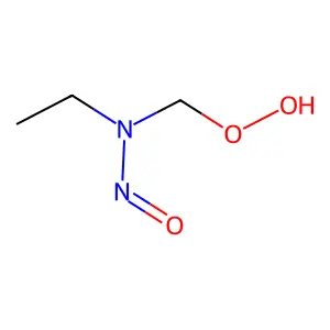 Ethylamine, N-(hydroperoxymethyl)-N-nitroso- structure