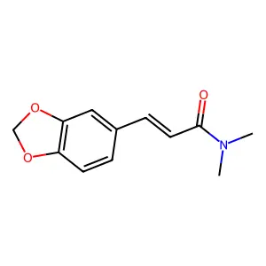 3-(1,3-benzodioxol-5-yl)-N,N-dimethylprop-2-enamide structure