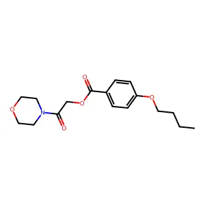 (2-Morpholin-4-yl-2-oxoethyl) 4-butoxybenzoate structure
