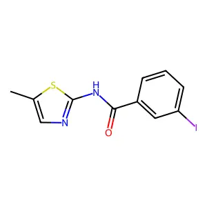 3-Iodo-N-(5-methylthiazol-2-yl)benzamide structure