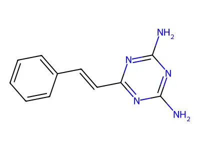 6-(2-Phenylethenyl)-1,3,5-triazine-2,4-diamine structure