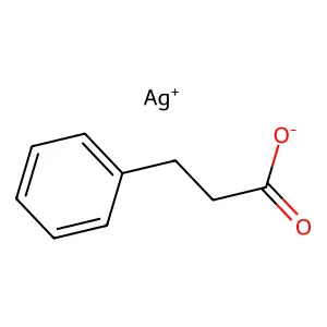 Benzenepropanoic acid, silver(+1) salt structure