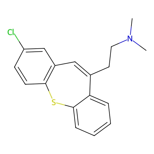 2-(2-chlorodibenzo[b,f]thiepin-10-yl)-N,N-dimethylethanamine structure