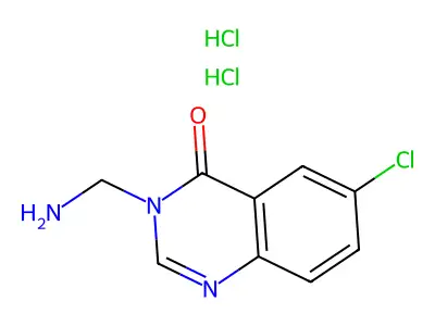 4(3H)-Quinazolinone, 3-(aminomethyl)-6-chloro-, dihydrochloride structure