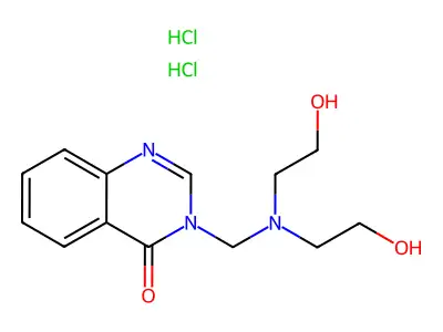 4(3H)-Quinazolinone, 3-((bis(2-hydroxyethyl)amino)methyl)-, dihydrochloride structure
