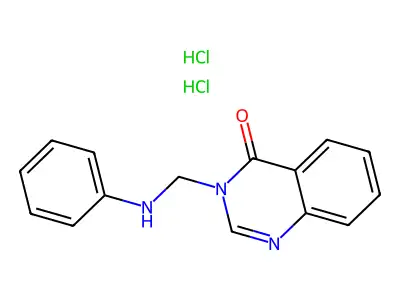 4(3H)-Quinazolinone, 3-((phenylamino)methyl)-, dihydrochloride structure