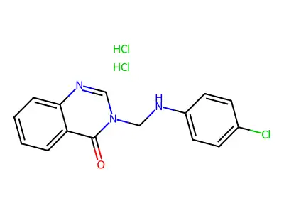 4(3H)-Quinazolinone, 3-(((4-chlorophenyl)amino)methyl)-, dihydrochloride structure