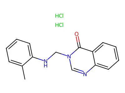 4(3H)-Quinazolinone, 3-(((2-methylphenyl)amino)methyl)-, dihydrochloride structure