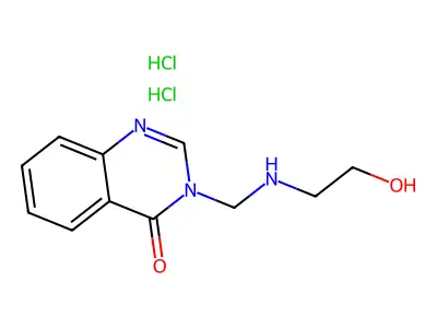 4(3H)-Quinazolinone, 3-(((2-hydroxyethyl)amino)methyl)-, dihydrochloride structure