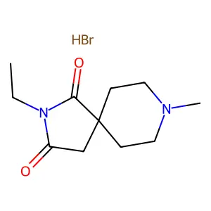 2-Ethyl-8-methyl-2,8-diazaspiro(4,5)decane-1,3-dione hydrobromide structure