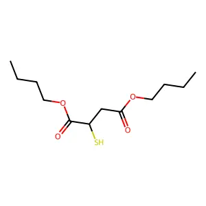 Butanedioic acid, 2-mercapto-, 1,4-dibutyl ester structure