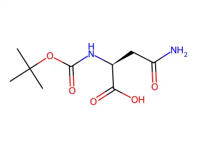 N2-((tert-Butoxy)carbonyl)-L-asparagine structure