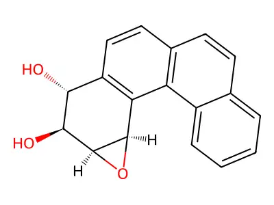 anti-3,4-Dihydroxy-1,2-epoxy-1,2,3,4-tetrahydrobenzo(c)phenanthrene structure