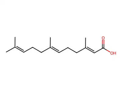 3,7,11-Trimethyldodeca-2,6,10-trienoic acid structure