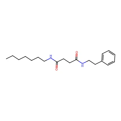 N-heptyl-N'-(2-phenylethyl)butanediamide structure