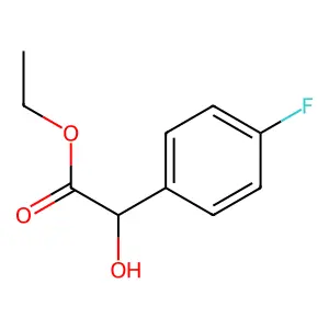Ethyl 2-(4-fluorophenyl)-2-hydroxyacetate structure