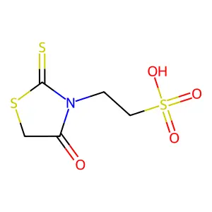 2-(4-Oxo-2-thioxo-1,3-thiazolidin-3-yl)ethanesulfonic acid structure