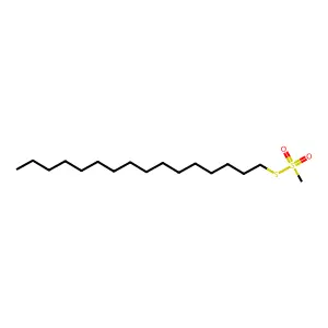 Methanesulfonic acid, thio-, S-hexadecyl ester structure
