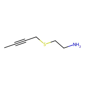 Ethylamine, 2-(2-butynylthio)- structure