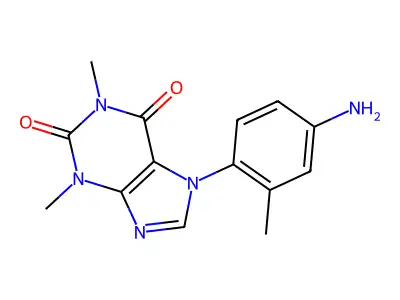 1H-Purine-2,6-dione, 3,7-dihydro-7-(4-amino-2-methylphenyl)-1,3-dimethyl- structure