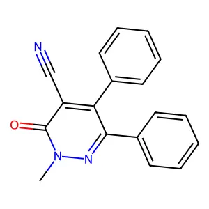 4-Pyridazinecarbonitrile, 2,3-dihydro-2-methyl-3-oxo-5,6-diphenyl- structure