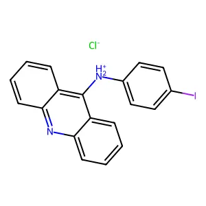 Acridine, 9-(p-iodoanilino)-, hydrochloride, hemihydrate structure