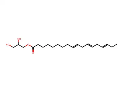 2,3-Dihydroxypropyl octadeca-9,12,15-trienoate structure