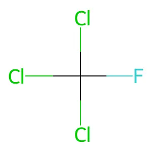 Trichlorofluoromethane structure