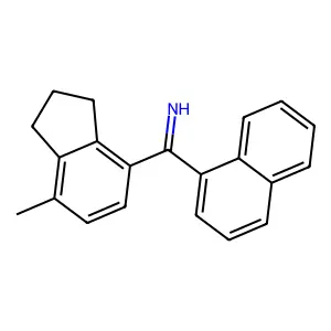 (7-methyl-2,3-dihydro-1H-inden-4-yl)-naphthalen-1-ylmethanimine structure