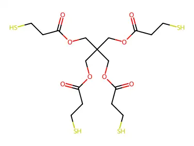 Pentaerythritol tetra(3-mercaptopropionate) structure