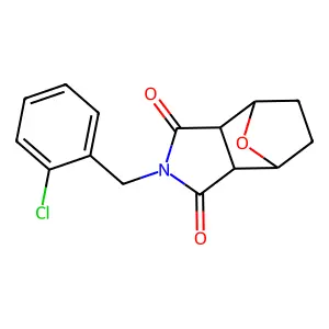 7-Oxabicyclo(2.2.1)heptane-2,3-dicarboximide, N-(o-chlorobenzyl)-, exo-(Z)- structure